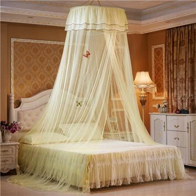Royal Dome Mosquito Net Princess Hanging Round Lace Canopy Bedding Netting  Twin Full King Queen Bed