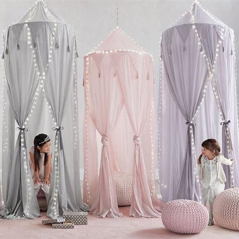 Kid Baby Bed Canopy Bed cover Mosquito Net Curtain Bedding Round Dome Tent Cotton