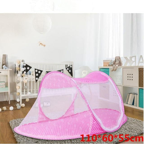 Portable Crib With Netting Newborn Cotton Baby Sleep Travel Bed