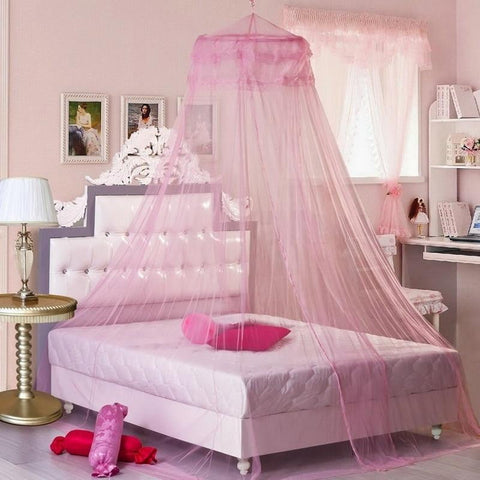 Romantic Pink Round Mosquito Lace Net For Baby