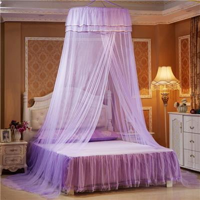 Royal Dome Mosquito Net Princess Hanging Round Lace Canopy Bedding Netting  Twin Full King Queen Bed